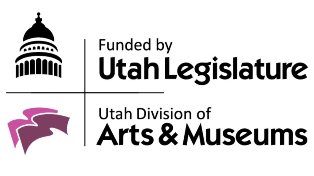 Logo with Funded by Utah Legislature / Utah Division of Arts & Museums