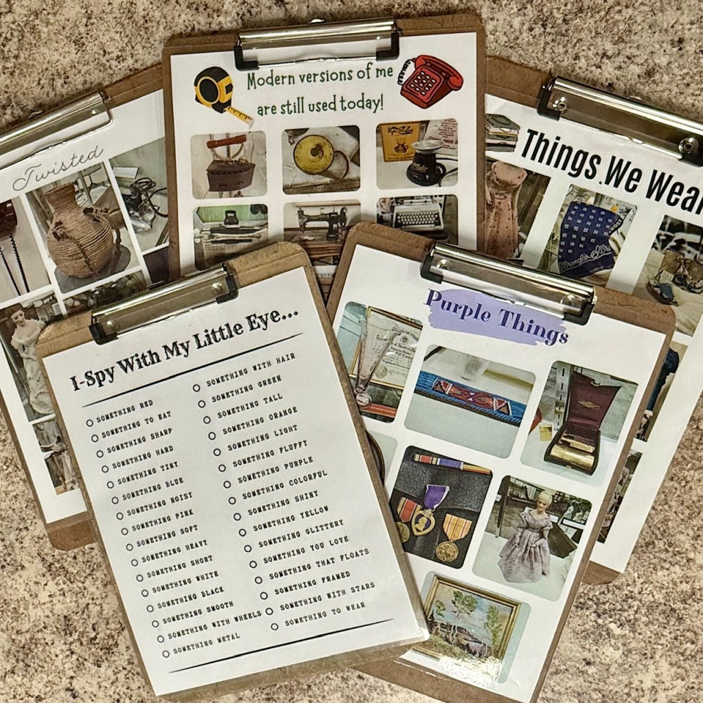 Photo of some of the scavenger hunts that are available